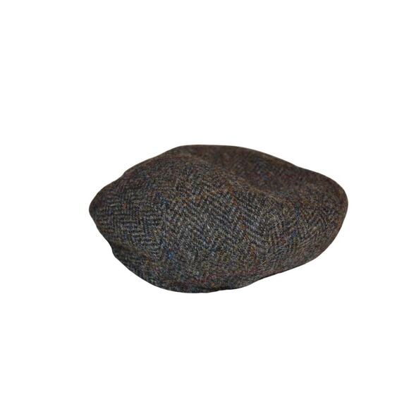 Allen Edmonds Harris Tweed Wool Newsboy Cap Gray Men's Size 59 - Picture 2 of 5